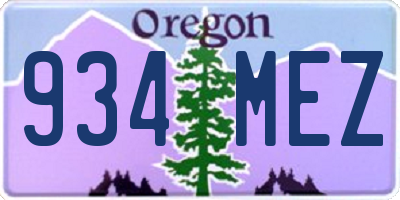 OR license plate 934MEZ