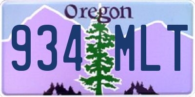 OR license plate 934MLT