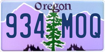 OR license plate 934MOQ