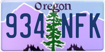 OR license plate 934NFK