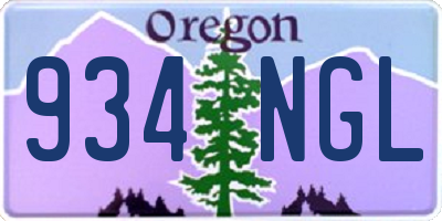 OR license plate 934NGL