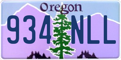 OR license plate 934NLL