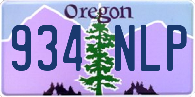 OR license plate 934NLP