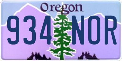 OR license plate 934NOR