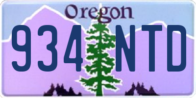 OR license plate 934NTD