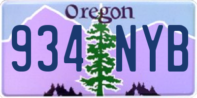 OR license plate 934NYB
