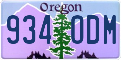 OR license plate 934ODM