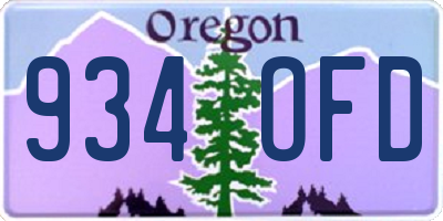 OR license plate 934OFD
