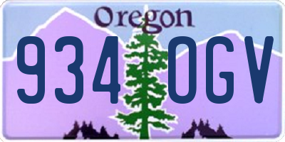 OR license plate 934OGV