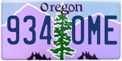 OR license plate 934OME