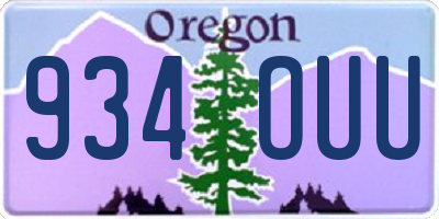 OR license plate 934OUU