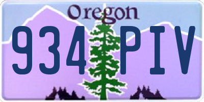 OR license plate 934PIV