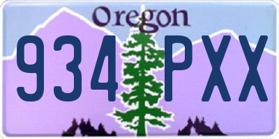 OR license plate 934PXX