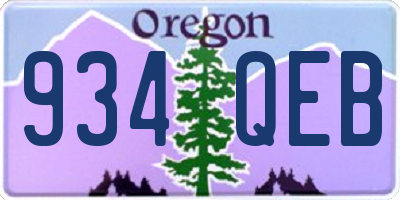 OR license plate 934QEB