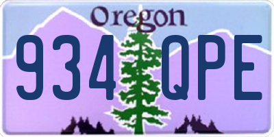 OR license plate 934QPE