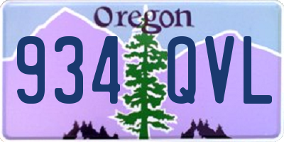 OR license plate 934QVL