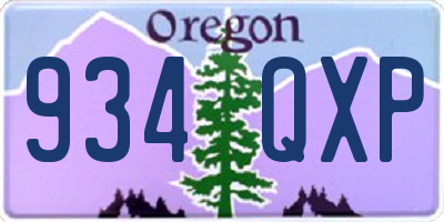 OR license plate 934QXP