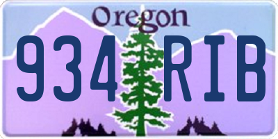 OR license plate 934RIB