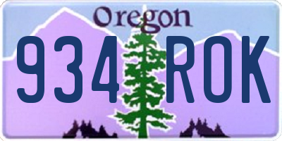 OR license plate 934ROK
