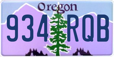 OR license plate 934RQB