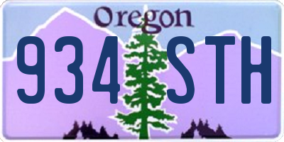 OR license plate 934STH