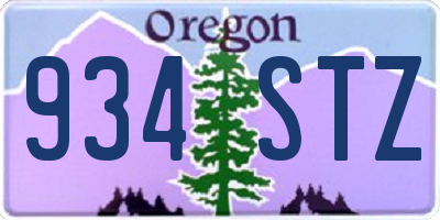 OR license plate 934STZ