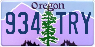 OR license plate 934TRY