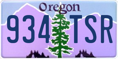 OR license plate 934TSR