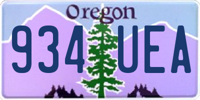 OR license plate 934UEA