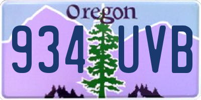 OR license plate 934UVB