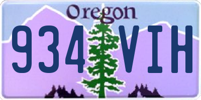 OR license plate 934VIH