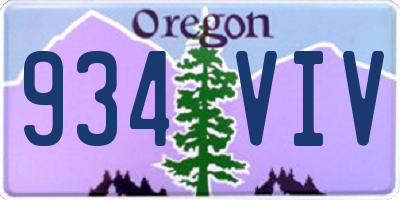 OR license plate 934VIV