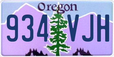OR license plate 934VJH