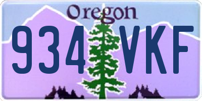 OR license plate 934VKF