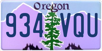 OR license plate 934VQU