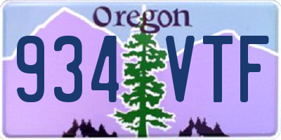 OR license plate 934VTF