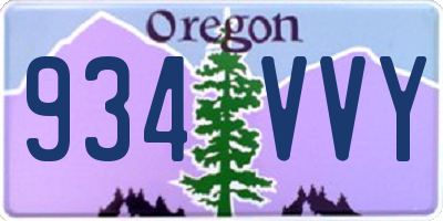 OR license plate 934VVY