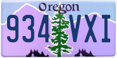 OR license plate 934VXI