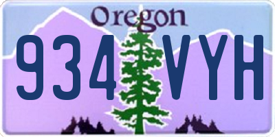 OR license plate 934VYH