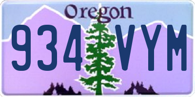 OR license plate 934VYM