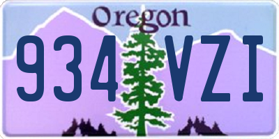 OR license plate 934VZI