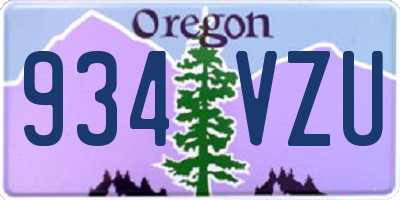 OR license plate 934VZU