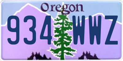 OR license plate 934WWZ