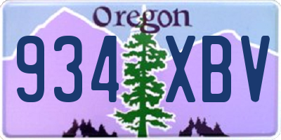 OR license plate 934XBV