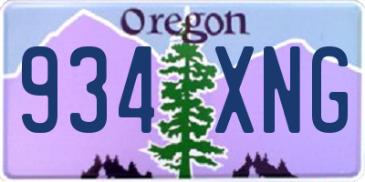 OR license plate 934XNG