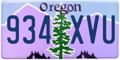 OR license plate 934XVU