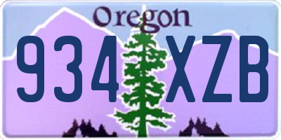 OR license plate 934XZB