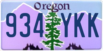 OR license plate 934YKK