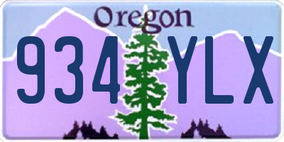 OR license plate 934YLX