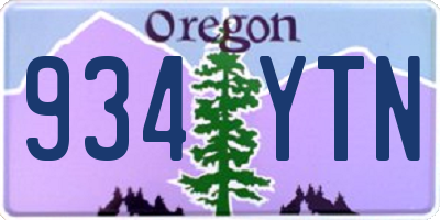 OR license plate 934YTN
